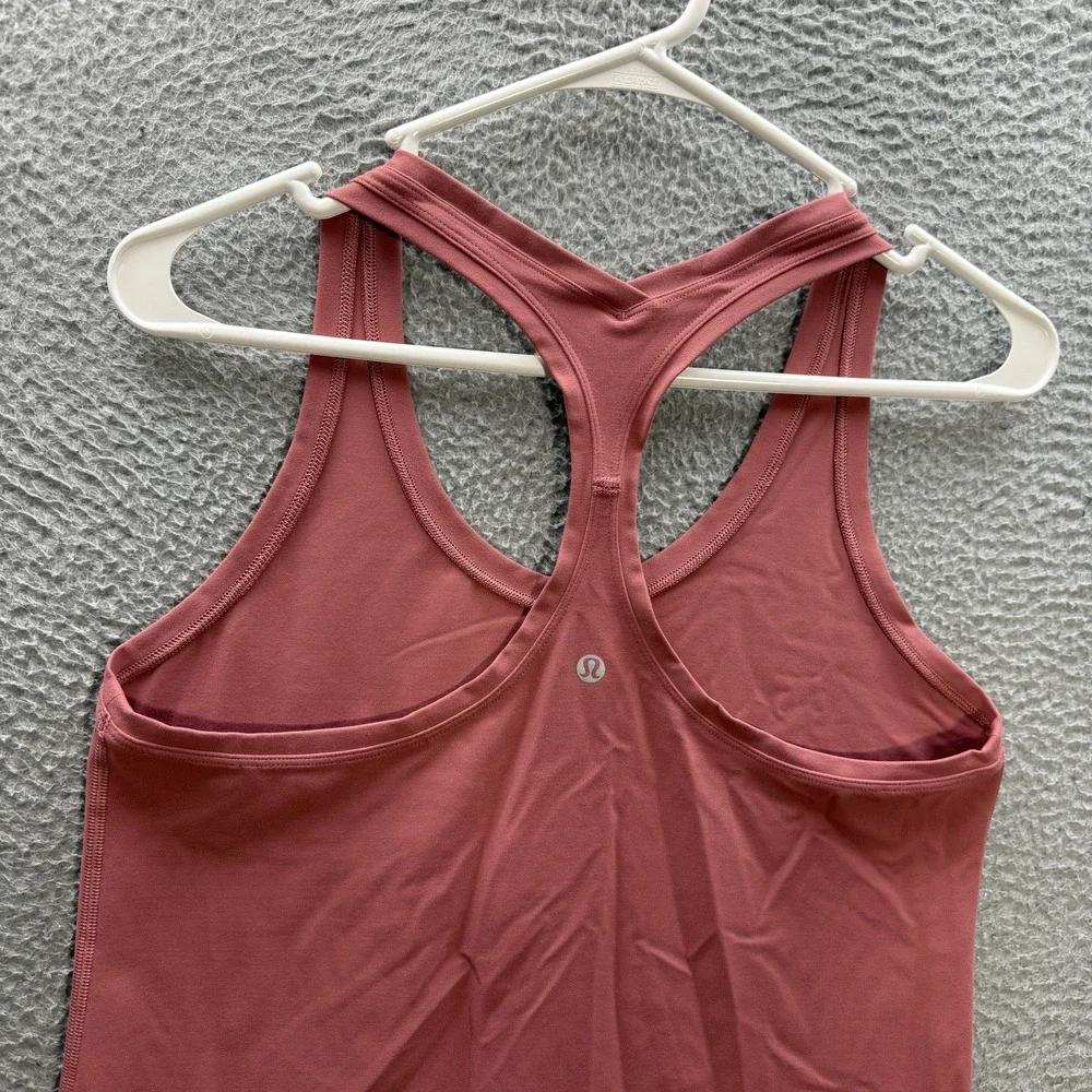 Lululemon Top Womens 4 Pink Cool Racerback II Tank Yoga Jogging Gym Sports - Picture 5 of 6